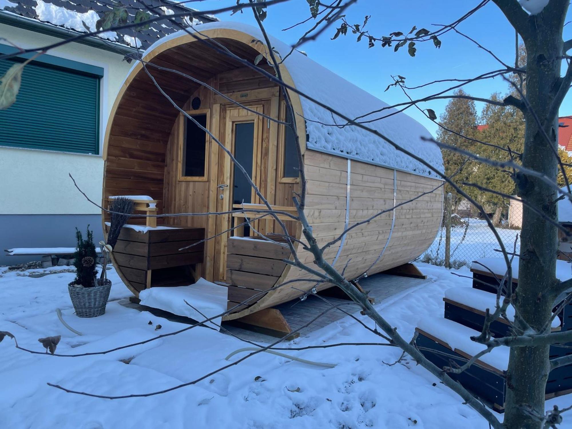 Ferienhaus Amare Mit Fasssauna, Eigener Terrasse & Kamin Bautzen Exterior foto